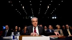 마이클 호로위츠 법무부 감찰관이 11일, 상원 법사위원회 청문회에서 증언하고 있다.