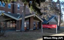 This February 22, 2015 photo shows a building on the campus of Burlington College in Burlington, Vermont.