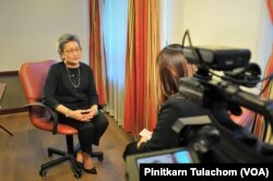 Thailand’s Minister of Commerce Apiradi Tantraporn talks with VOA Thai during her visits in Washington, DC. Oct 4, 2017.