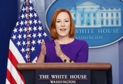 Sekretaris Pers Gedung Putih Jen Psaki di Gedung Putih di Washington, AS, 12 November 2021. (Foto: REUTERS/Kevin Lamarque)