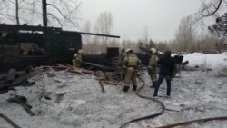 10 o'zbek halok bo'lgan yong'indan keyin... Prichulimskiy qishlog'i, Tomsk, Rossiya, 21-yanvar, 2020