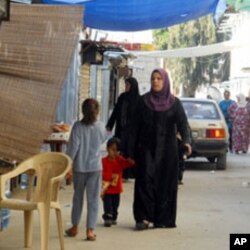 Palestinian families in the Nahr el-Bared camp in northern Lebanon say in the over-crowded temporary housing, their children are often sick