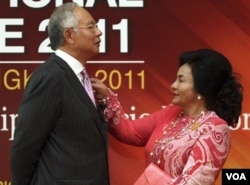 Perdana Menteri Malaysia, Najib Razak dan ibu negara Rosmah Mansor pada tahun 2012. (Foto: Dok).