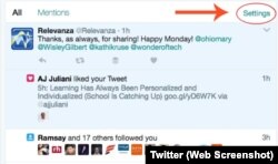 Twitter Notification Settings