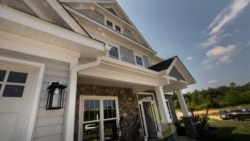 A view of the home in Virginia built by students at the Edison Academy.