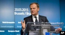 FILE - European Council President Donald Tusk.