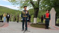 ანატოლი ბიბილოვი, დე-ფაქტო ცხინვალის პრეზიდენტი ცხინვალში, საცხრამაისო აღლუმზე