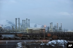 FILE - This Jan. 15, 2011, file photo shows the heavy water nuclear facility near Arak, Iran.
