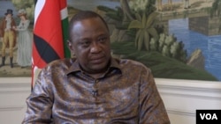 Le président kényan Uhuru Kenyatta lors de l'entretien avec VOA, le 26 août 2018.