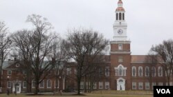 Outside on the campus at Dartmouth College in Hanover, New Hampshire
