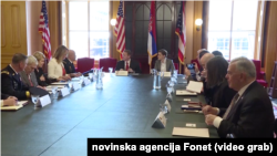 Premijerka Srbije Ana Brnabić u poseti Nacionalnoj gardi Ohaja, Foto: Video grab