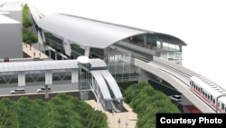 An artist's rendering of Jakarta MRT