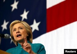 U.S. Democratic presidential candidate Hillary Clinton speaks at a campaign event in Des Moines, Iowa, United States, June 14, 2015.