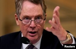 FILE PHOTO: U.S. Trade Representative Robert Lighthizer testifies at a House Ways and Means Committee on U.S.-China trade in Washington, Feb. 27, 2019.