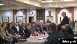 Muslims, and their Christian and Jewish neighbors gathered at a mosque to pray for the San Bernardino mass shooting victims and their families, Corona, California, Dec. 11, 2015.