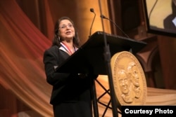Inductee Sumita Mitra was honored for her work with nanotechnology for dentistry. (Jason Dixon Photography)