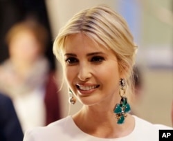 FILE - Ivanka Trump, daughter and adviser of U.S. President Donald Trump, arrives for a dinner after she participated in the W20 Summit in Berlin, April 25, 2017.