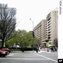 图为国际货币基金组织位于美国首都华盛顿的总部资料照