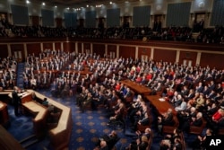 NATO Secretary General Jens Stoltenberg addresses a joint session of Congress on Capitol Hill in Washington, April 3, 2019.