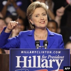 Senator Hillary Clinton campaigning in 2008