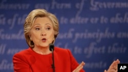 Hillary Clinton, huko Hempstead, New York, Sept. 26, 2016.