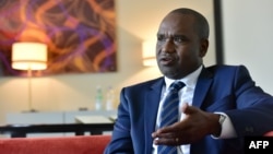 FILE - Burkina Faso's Foreign Minister Alpha Barry speaks during an AFP interview, July 12, 2016.