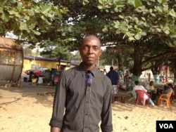 Frank Coker reflects on the January 6th anniversary in Freetown, Sierra Leone, Jan. 5, 2018. He was among those who witnessed with their own eyes the death and destruction wrought during the Freetown invasion by rebels in 1999. (N. deVries/VOA)