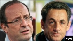 Francois Hollande menang atas Presiden Sarkozy dengan perolehan 52 persen melawan 48 persen.