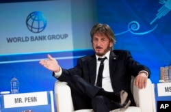 FILE - Actor Sean Penn in Lima, Peru, Oct. 8, 2015.