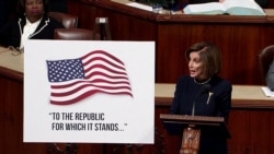 Predsedavajuća Predstavničkog doma Nensi Pelosi govori na početku debate o opozivu predsednika Donalda Trampa