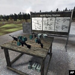 Learning how to handle an M249 machine gun is part of America's Army weapons familiarization training program.