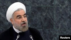 Iran's President Hassan Rouhani addresses the 68th United Nations General Assembly at U.N. headquarters September 24, 2013.