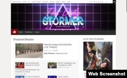 FILE - The home page of The Daily Stormer website, on which Andrew Anglin's blog appears.