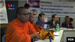 Participants listened to guest speakers at the 25th Anniversary of Paris Peace Accords Conference, at George Mason University in Virginia, October 21, 2016.