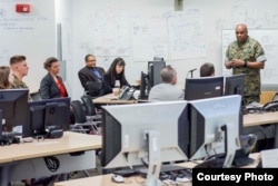 FILE - Defense Intelligence Agency Director Lt. Gen. Vincent Stewart discusses artificial intelligence and machine learning at the DIA Industry Day presentations, Aug. 2, 2017, at DIA headquarters in Washington. (Courtesy DIA)