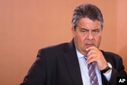 Wakil Kanselir dan Menteri Ekonomi Jerman, Sigmar Gabriel di Berlin (22/6)