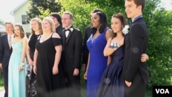 Yorktown High School students on June 3, 2017 before their prom.