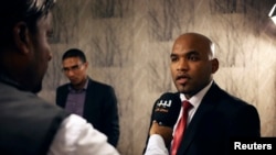 Ibrahim Jathran, Cyrenaica province's autonomy leader, speaks to the media in Ajdabiya December 15, 2013.