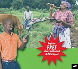 M-Pesa advertisements have convinced Kenyans they can trust a mobile phone operator for money transfers, February 2011