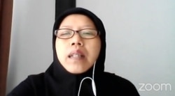 Komisioner Komnas Perempuan, Satyawanti Mashudi saat memberikan keterangan terkait RUU Perlindungan PRT, Senin 15 Februari 2021. (Foto: VOA)