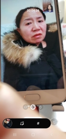 北京石榴庄强拆抗争者李美青（李焕君推特图片）