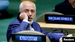 Iranian Foreign Minister Mohammad Javad Zarif attends the 72nd United Nations General Assembly at U.N. Headquarters in New York, Sept. 20, 2017.