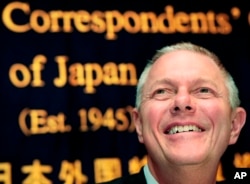 FILE - Richard Carpenter smiles during a news conference at the Foreign Correspondents Club of Japan in Tokyo, Oct. 15, 2008.