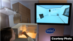 Miniature objects can be used to create 3-D models of room layouts for home remodeling.