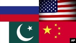 Rossiya, AQSh, Pokiston va Xitoyning ko'plab manfaatlari mushtarak, deydi ekspertlar, lekin qarashlar eskicha