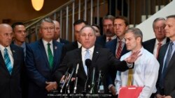 Steve Scalise, petinggi fraksi Republik di DPR AS, bersama anggota partai Republik di Senat AS lainnya, memberikan keterangan kepada wartawan di Gedung Capitol di Washington, D.C., Rabu, 23 Oktober 2019.