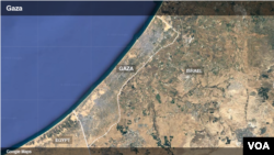 Ramani ikionyesha eneo la Gaza City huko Gaza