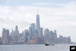 A view of the New York skyline as seen from New Jersey, two states that send more money to the federal government than they get back.
