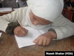 Safia Al-Wesabi, a 10-year-old student of the Al Ra'ai School, survived a blast that killed 15 children and injured 100 children and adults in Sanaa, Yemen in early April, pictured on April 20, 2019.