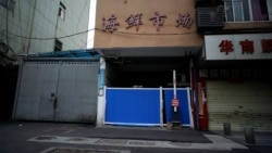 This file photo shows a blocked entrance to Huanan seafood market, where the coronavirus that can cause COVID-19 is believed to have first surfaced, is seen in Wuhan, Hubei province, China March 30, 2020. Picture taken March 30, 2020. REUTERS/Aly Song